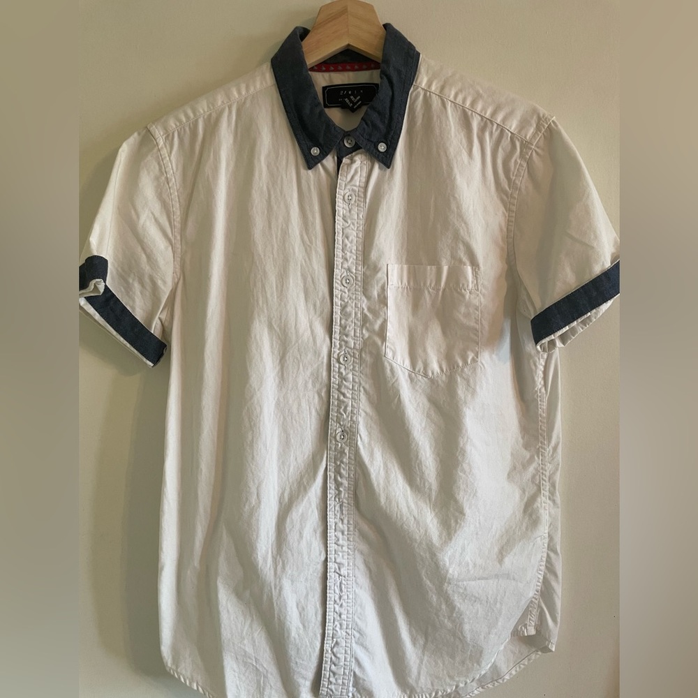 Forever 21, XS, White/Denim Accents